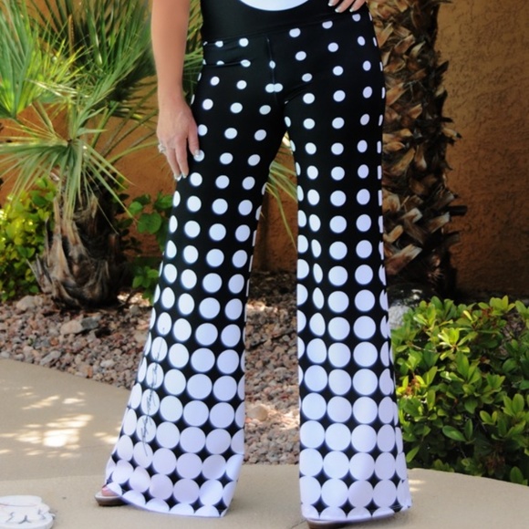 Bunker Bradley Couture Palazzo Pants - polka dots